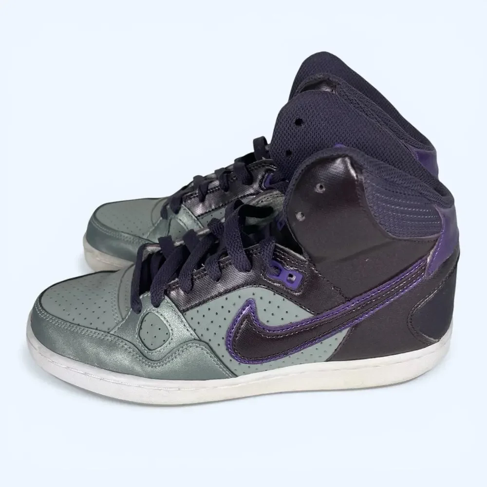 Nike Son of Force Women's Mid Basketball Shoes Purple Silver size 7.5 616303-020